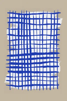 Abstracte verticale illustratie met blauw rasterpatroon