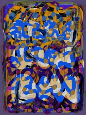 Line art abstract purple substract