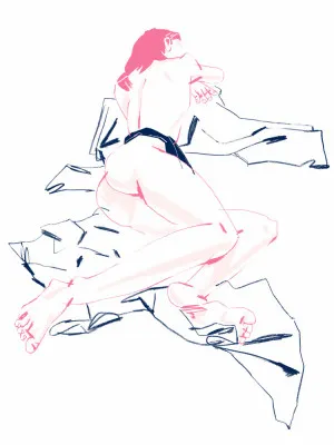 A Girl Sleeping Back View