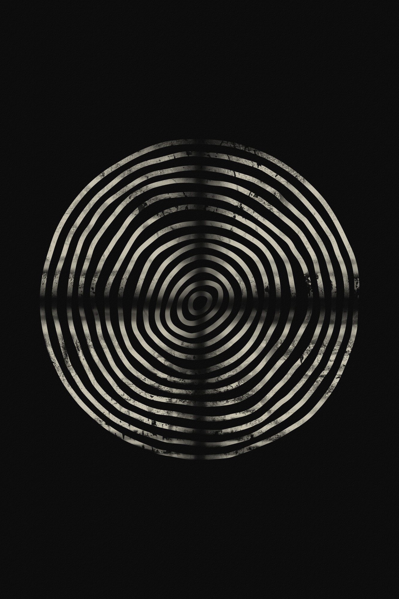 Concentrische cirkels in zwart-wit door ema paraschiv