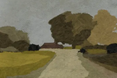 Kent landschap in zachte, natuurlijke tinten