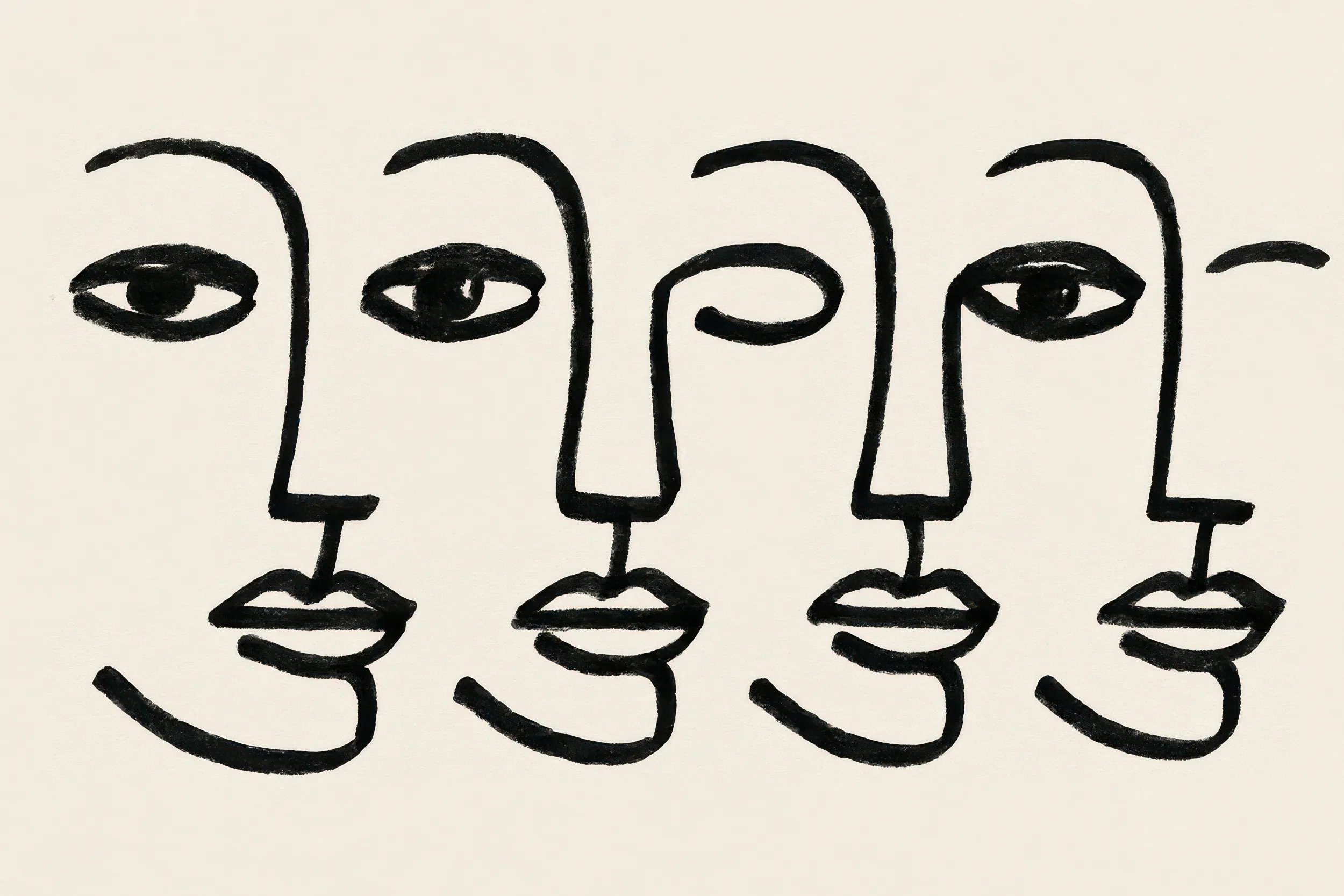 Gezichten in harmonie van treechild