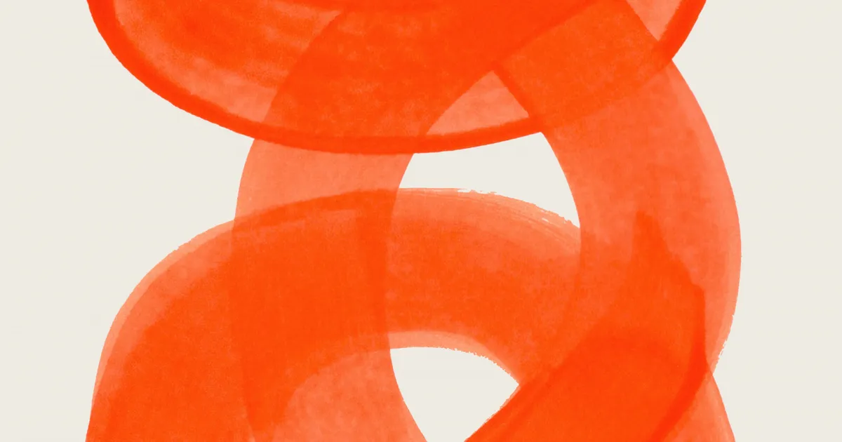 Orange strokes van ejaaz haniff in verticale compositie