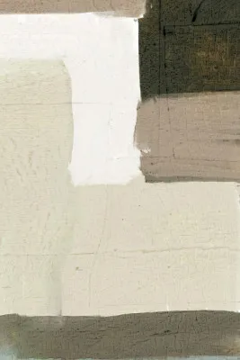 Verticale abstracte illustratie Base 2 met bruine en beige penseelstreken en textuur