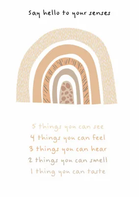 Children's calming meditation emotions print 3