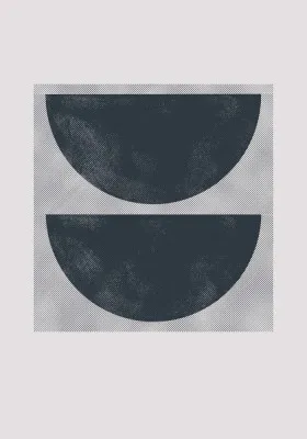 Monochrome halves in verticale compositie