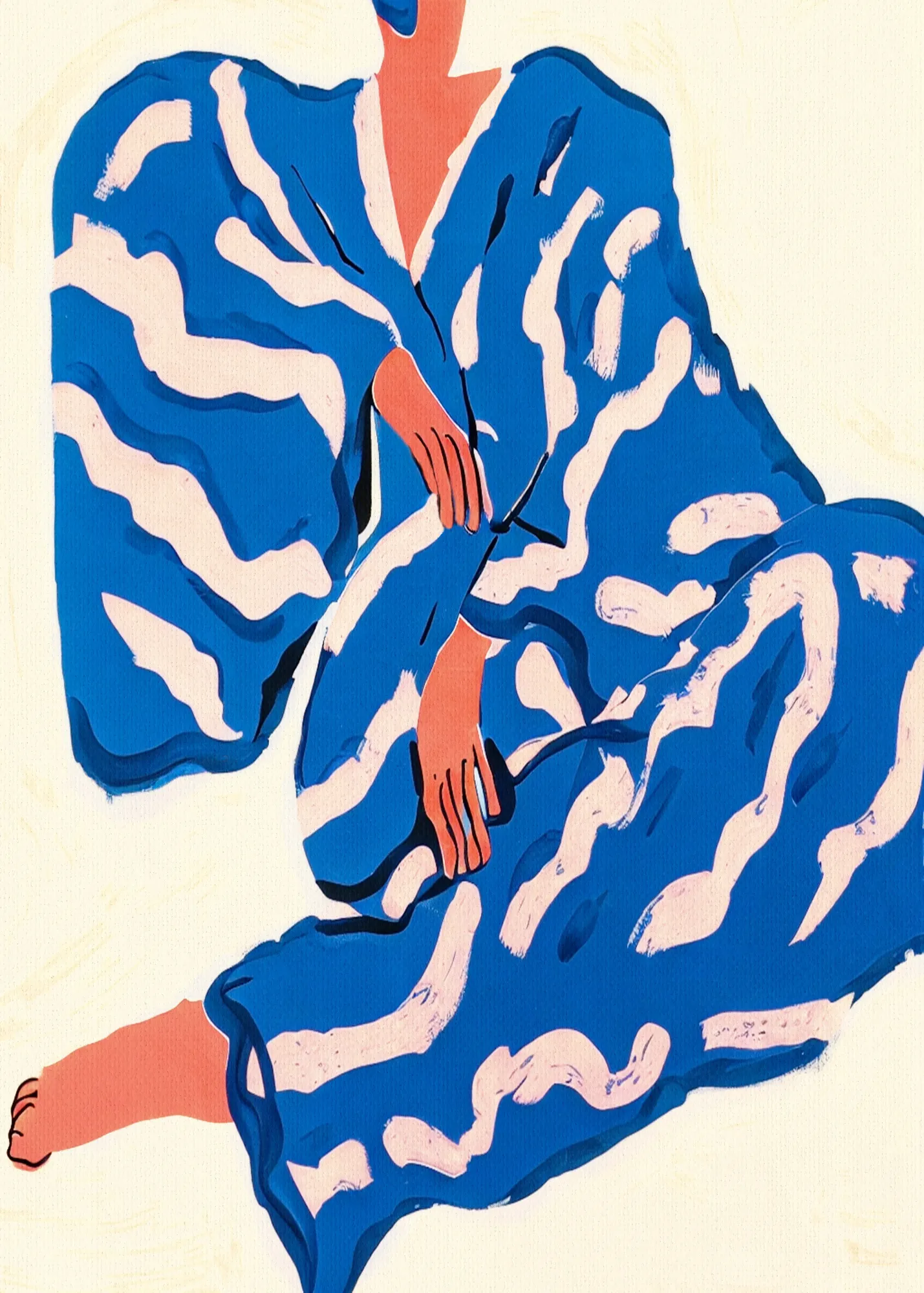 Portret indigoreverie in verticale illustratie