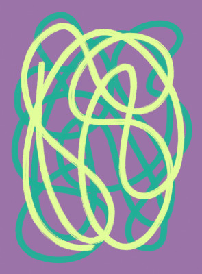 Swirl 2x van Studio Memb in levendige lijnen