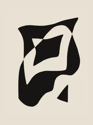 Bold black and white geometric composition van little dean