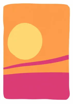 Vibrant sunset glow door athene fritsch