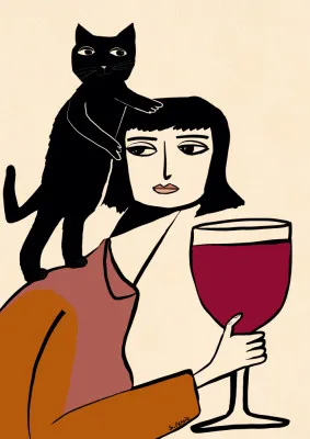 Wine and cat lover