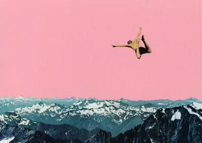 Horizontale illustratie higher than mountains van onbekende kunstenaar met natuur en diverse kleuren