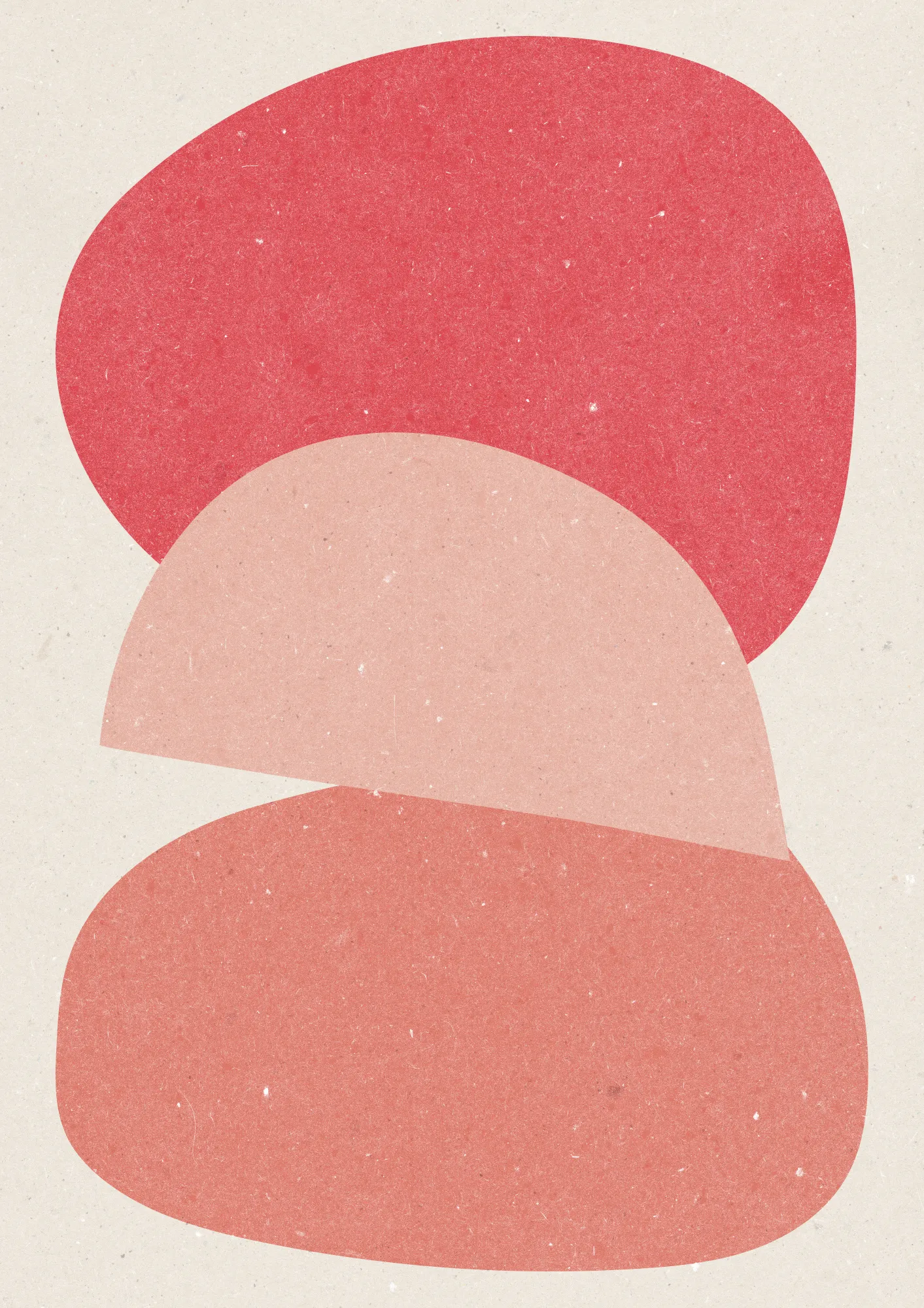 Organische abstractie in zachte perziktinten