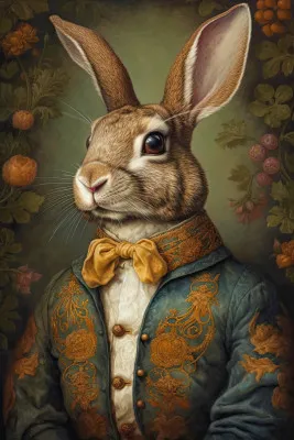Regal Rabbit Portrait