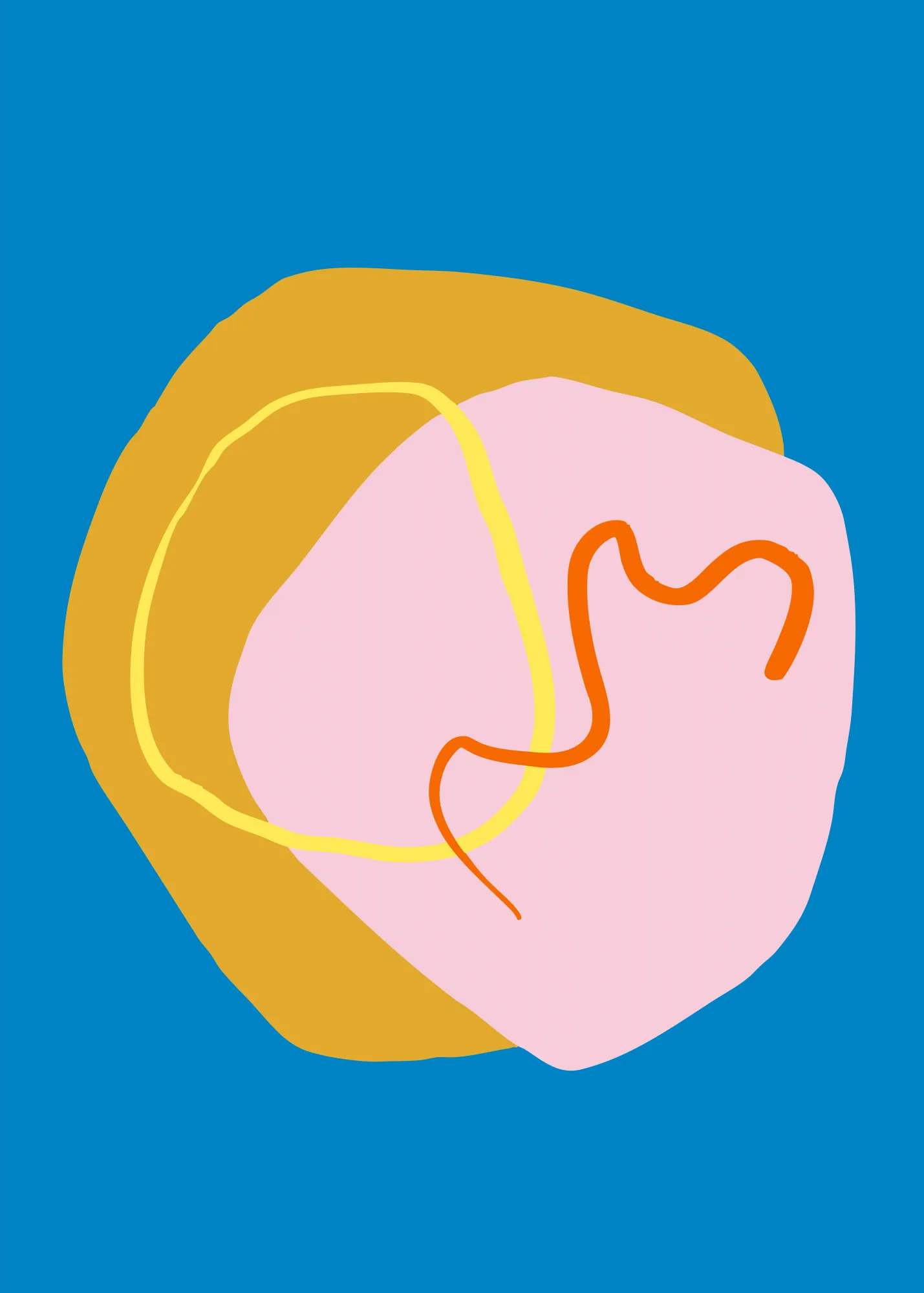 Color dance harmony in blauw en geel