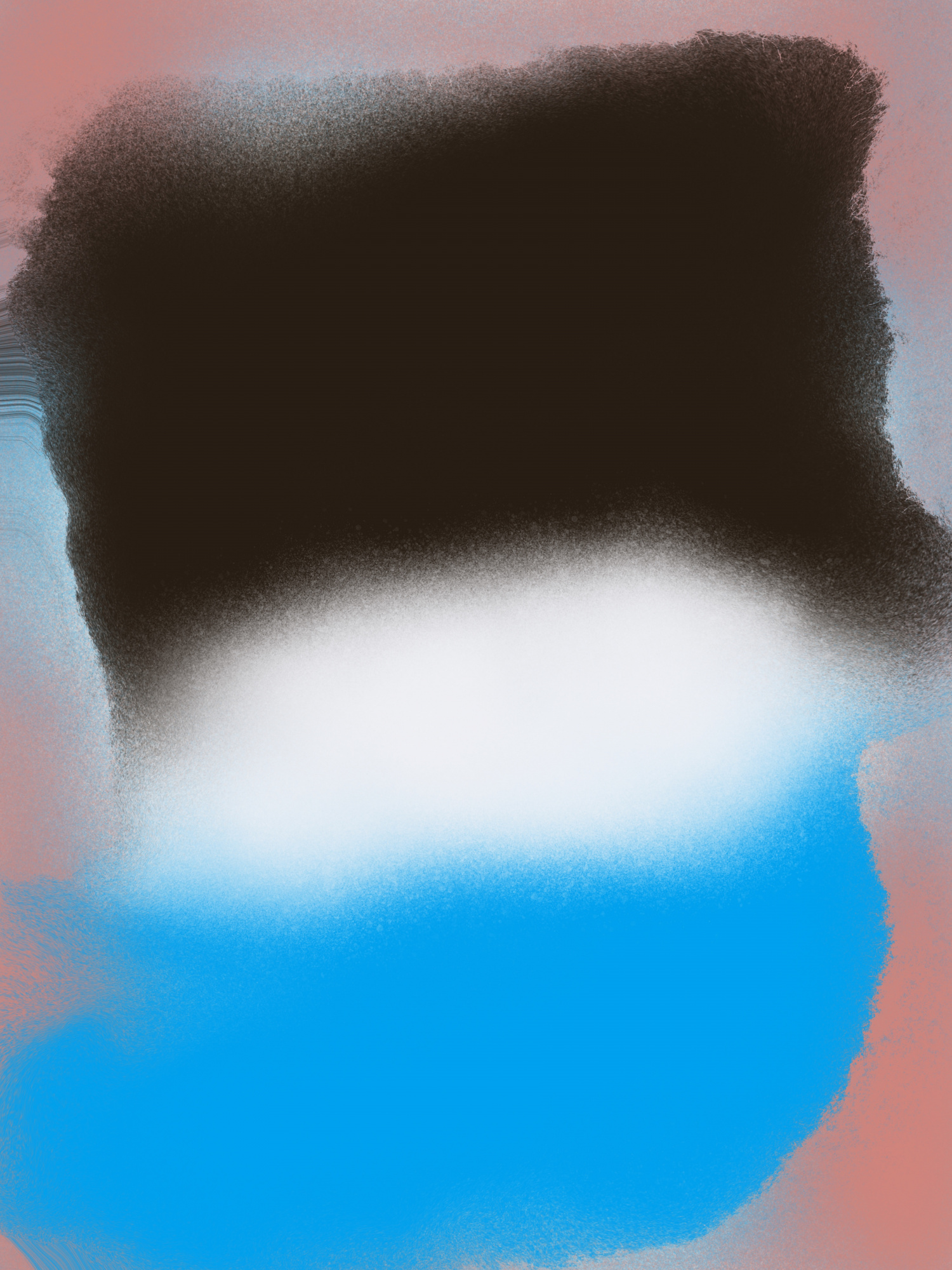 Abstracte wit-blauwe landschapsillusie