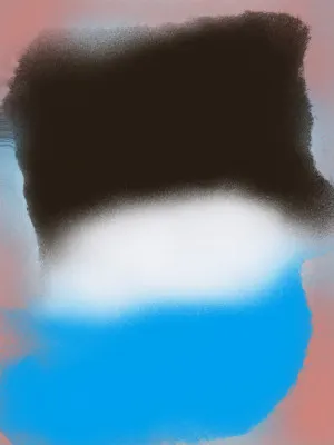 Abstracte wit-blauwe landschapsillusie