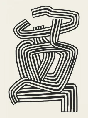 Stripe Woman Portrait