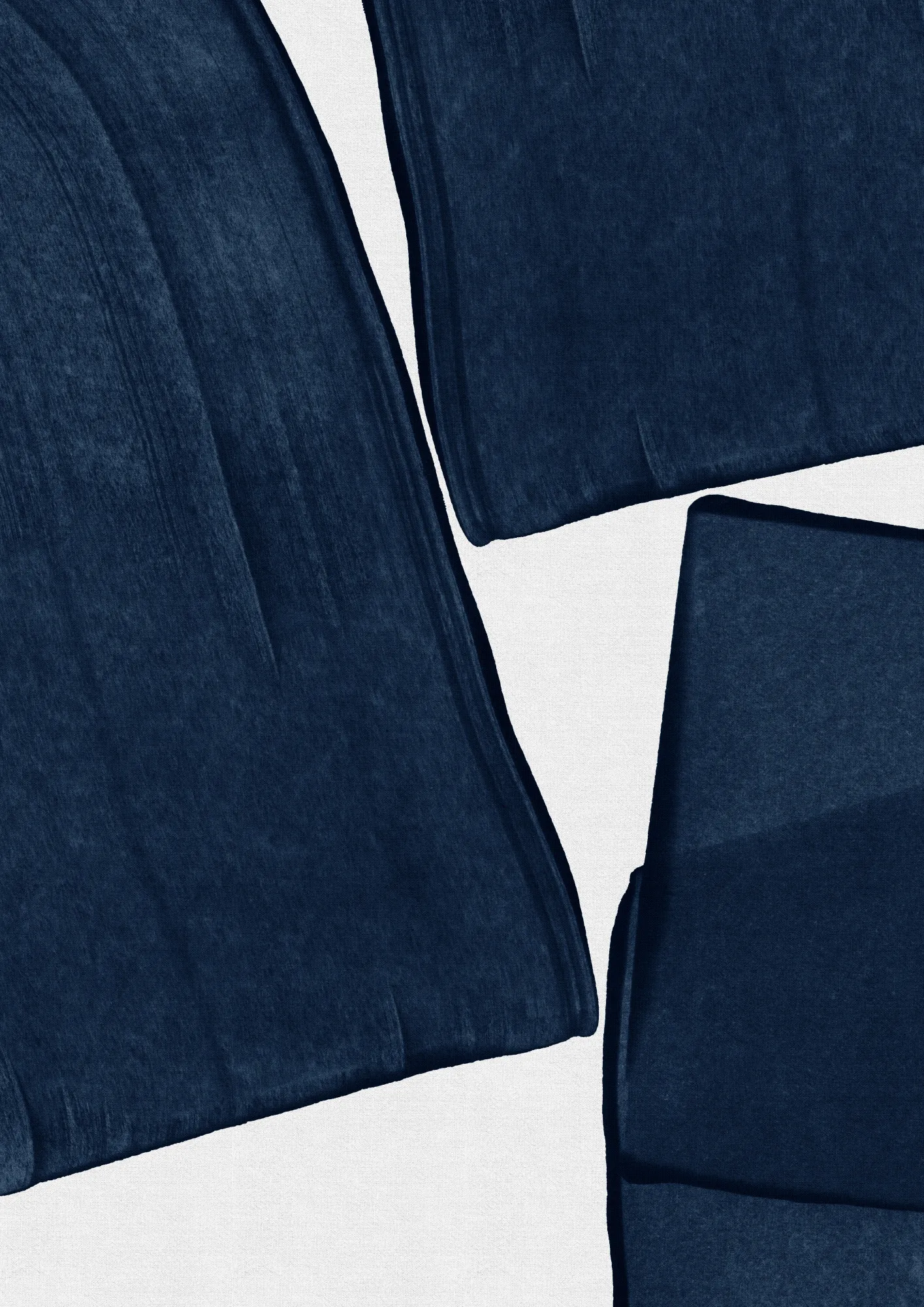 Minimalistische blauwe compositie met geometrische vormen