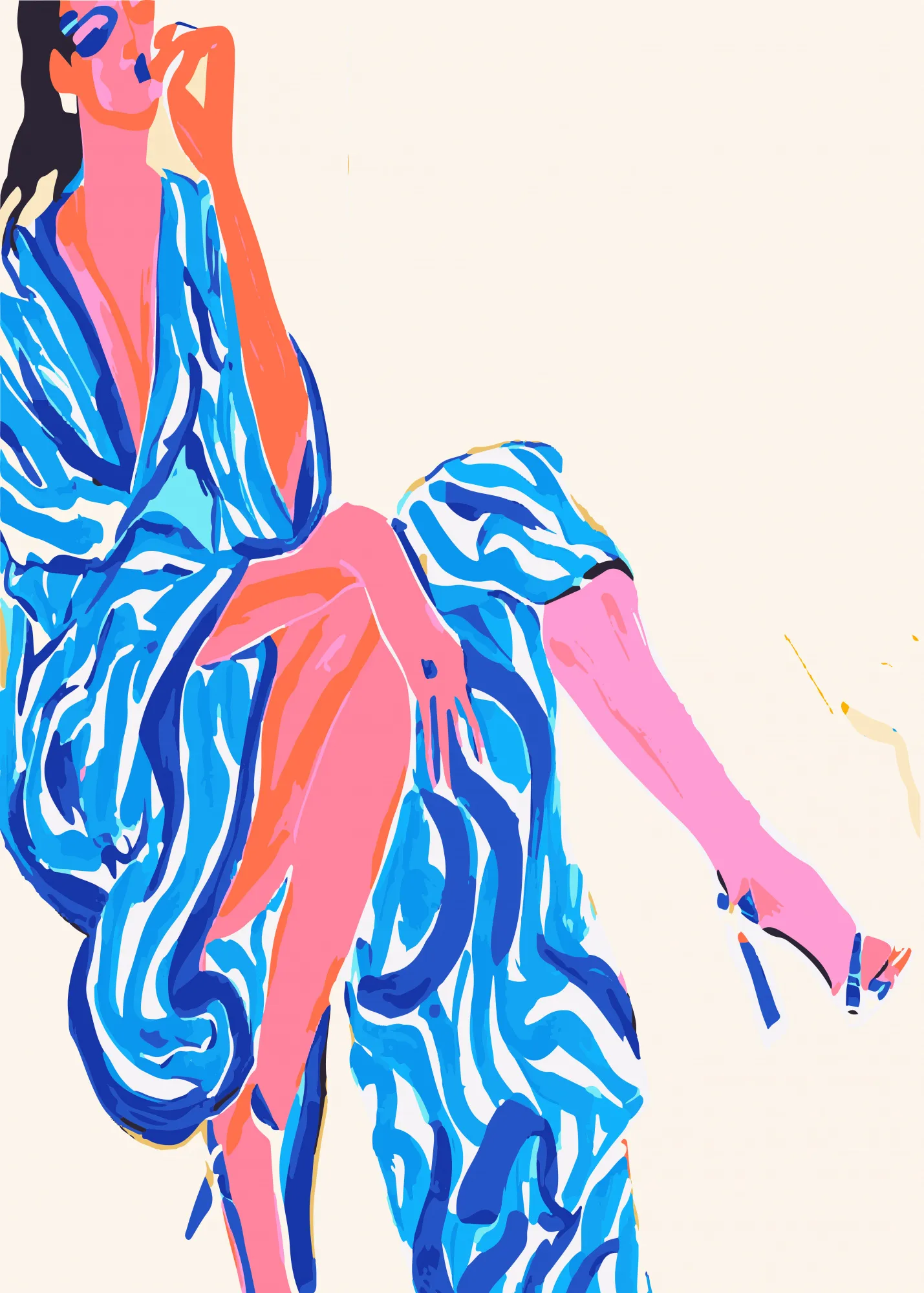 Portret van vrouw in gewaad