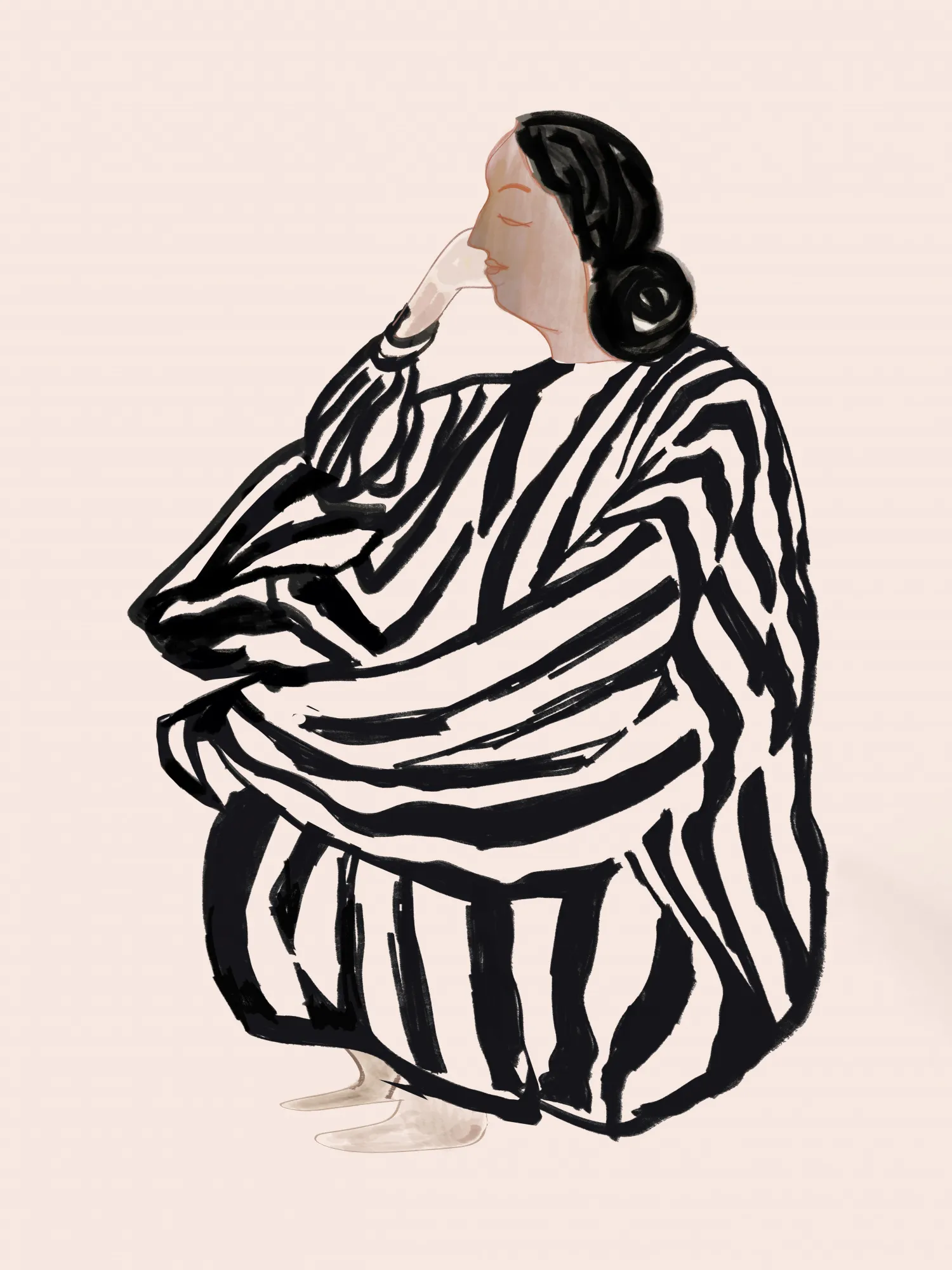 Vrouwelijk silhouet in een buitenluchtmoment