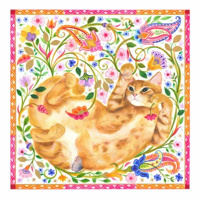 Paisley Ginger Cat