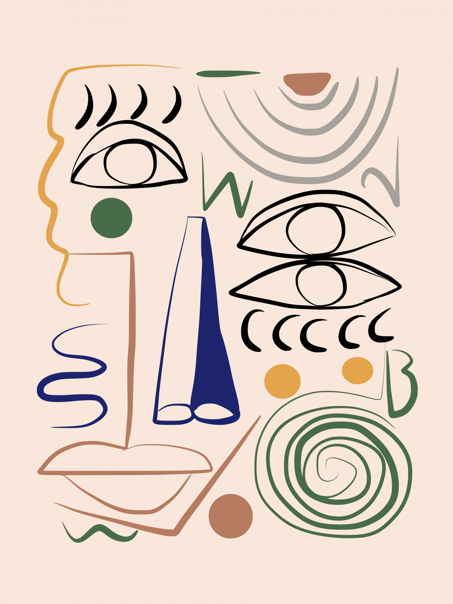 Line art bizarre door little dean