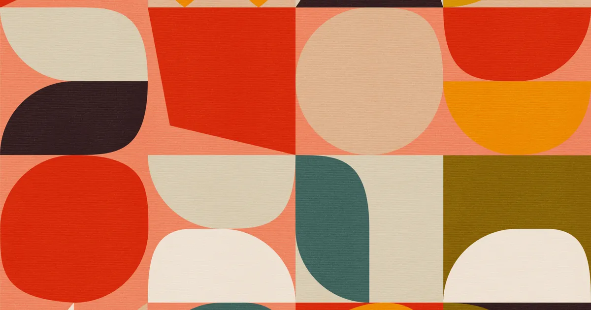 Vierkant schilderij bauhaus new 4 van ana rut bre