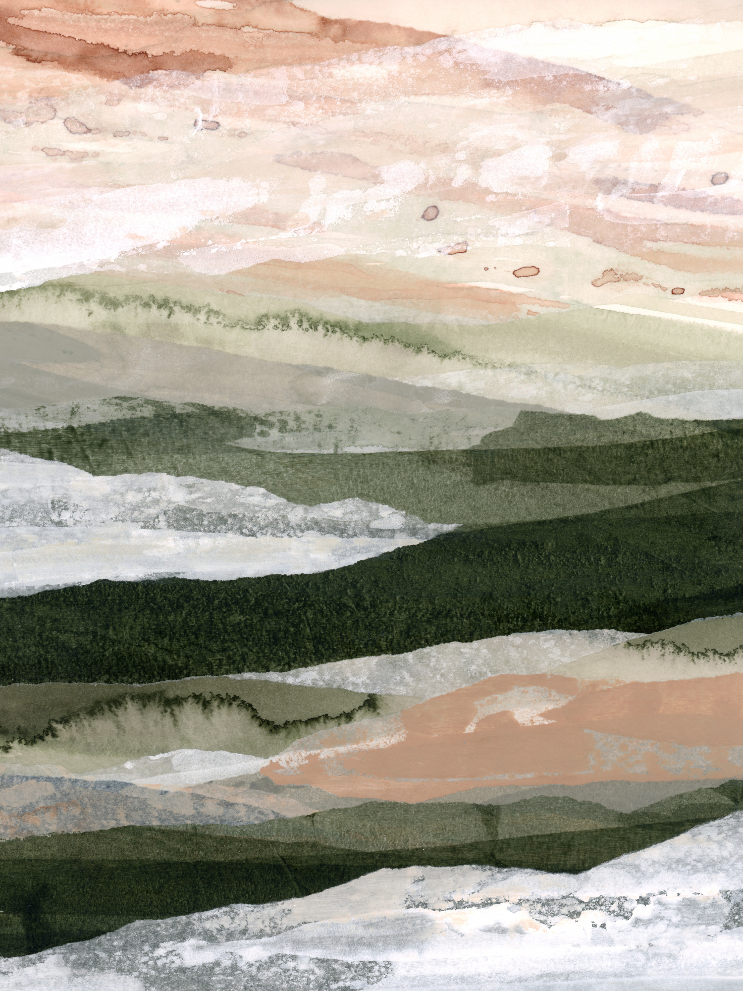 Emerald mountain in zachte tinten