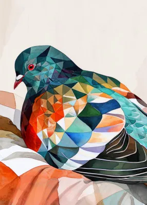 Animal Watercolor Art Bird Dove Pigeon 2