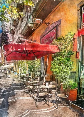 Naples City Watercolor Art Italy (24)