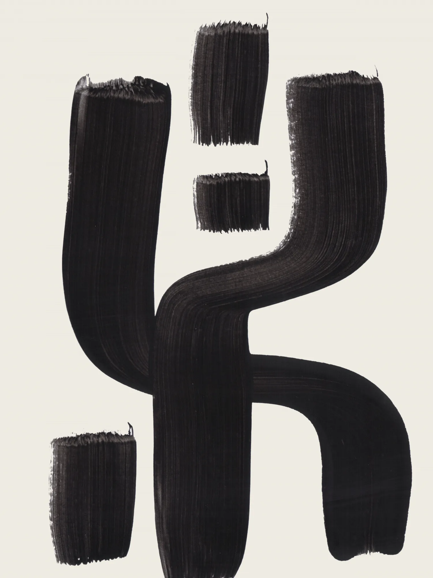 Abstracte outdoor scène in monochroom design