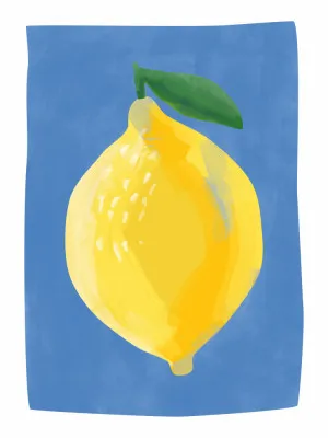 Simplistic Painting of a Lemon
