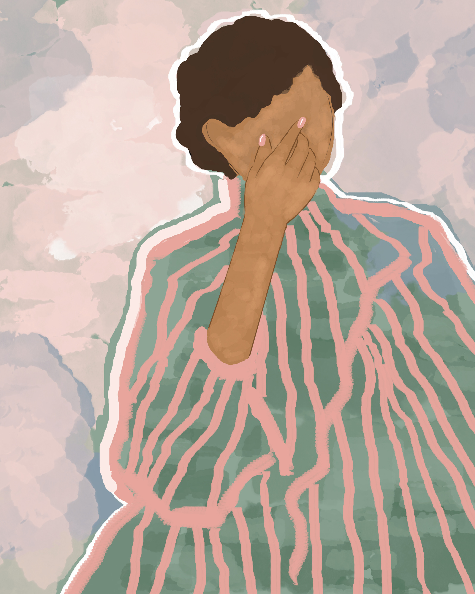 Vrouw met randen in een buitenomgeving