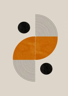 Geometrische harmonie in warme tinten