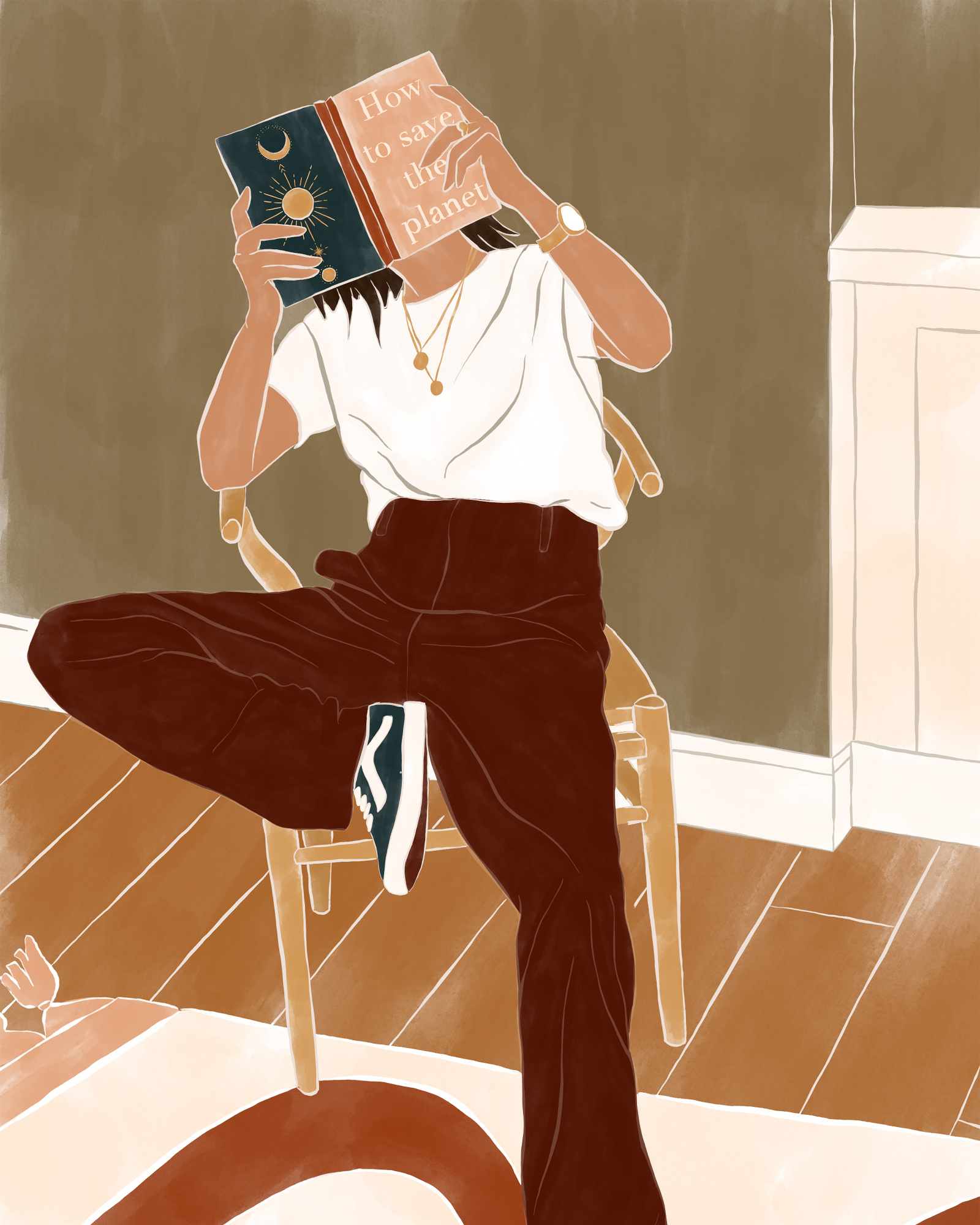 How to save the planet in een verticale illustratie