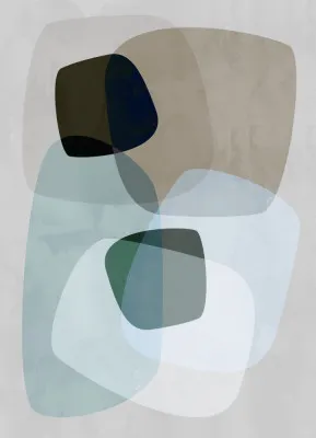 Abstracte pastelcompositie in verticale lijnvoering