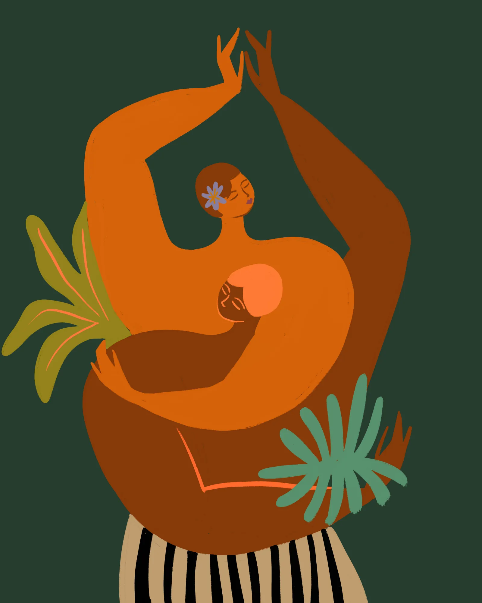 You and me door arty guava in verticale illustratie