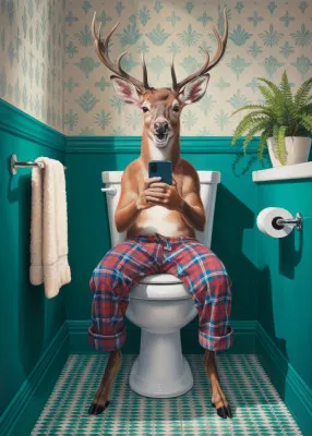 Bathroom Deer