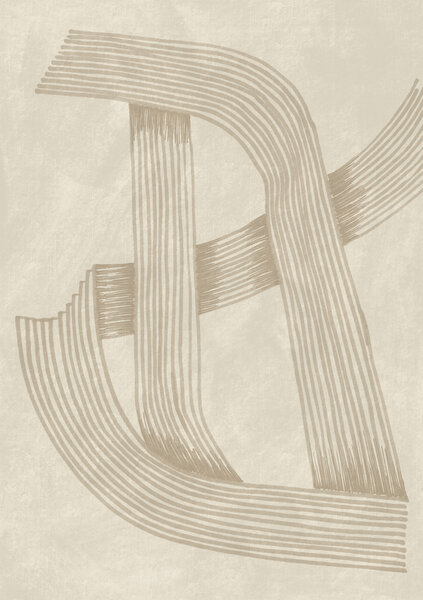 Woven Beige Lines