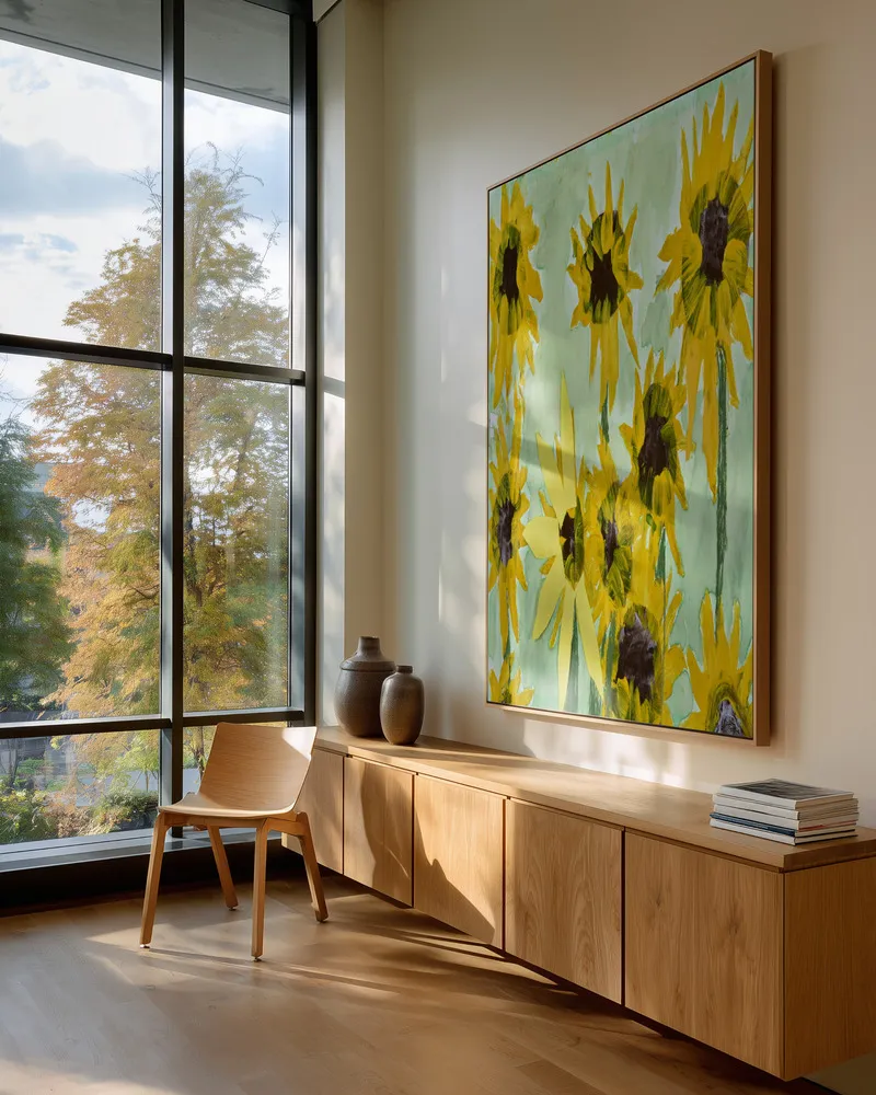 Suflowers by jam van dale hefer & family in interieur