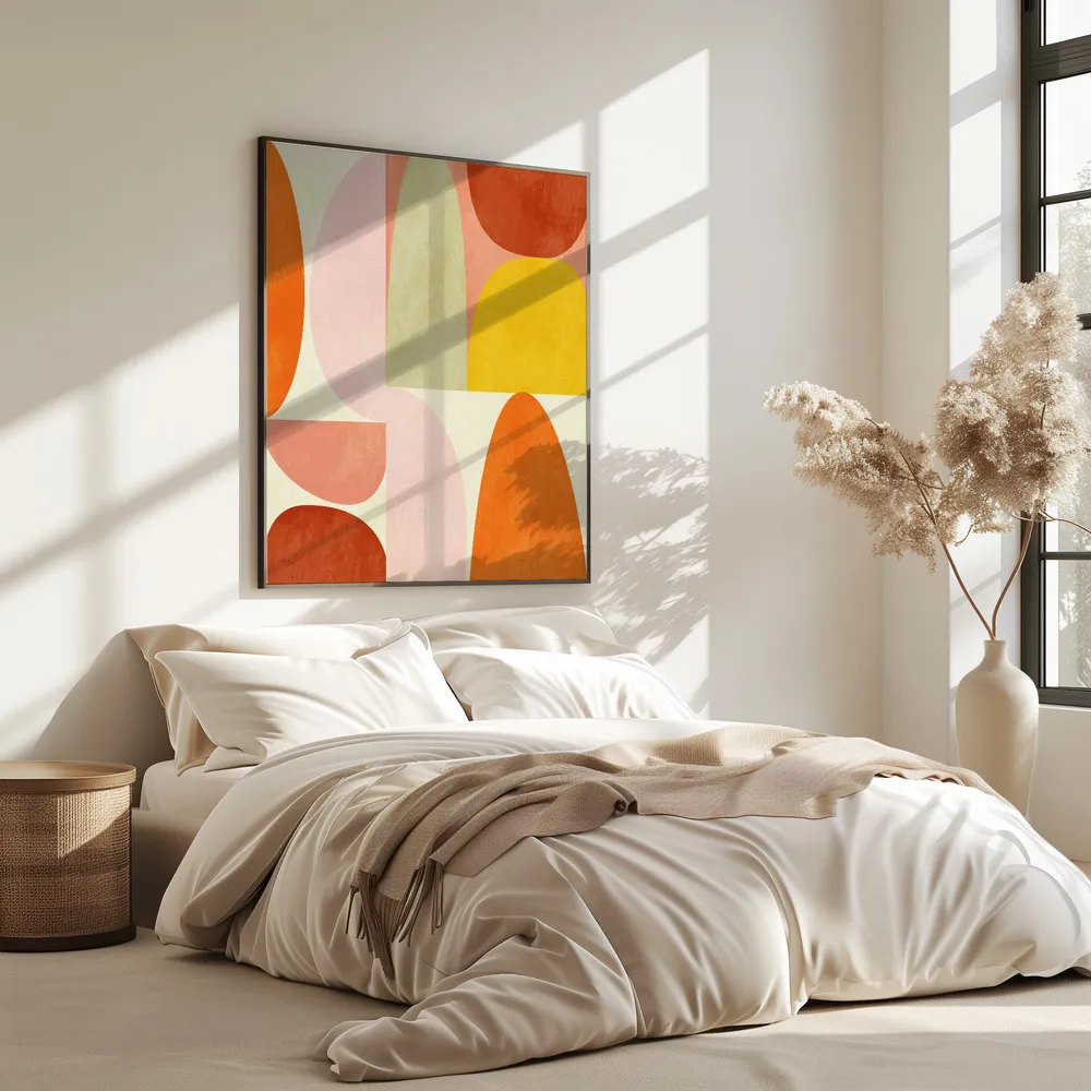 Warm pastel geometry van ana rut bre in interieur