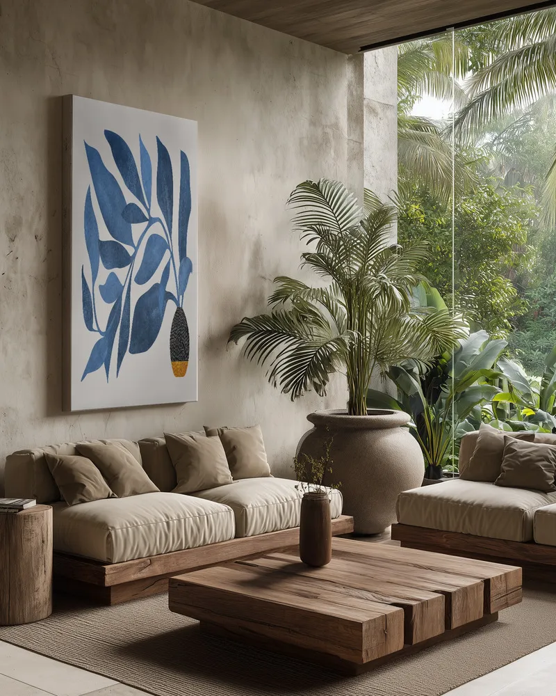 Wandering ivy in blue van kristian gallagher in interieur
