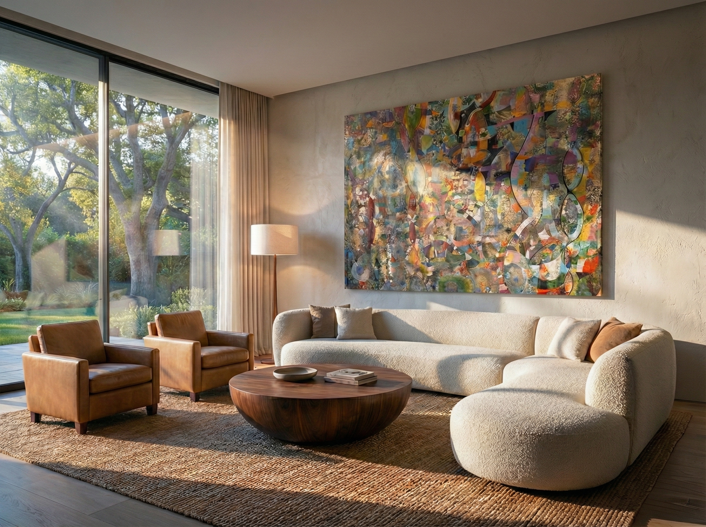 Canvas doek in moderne woonkamer