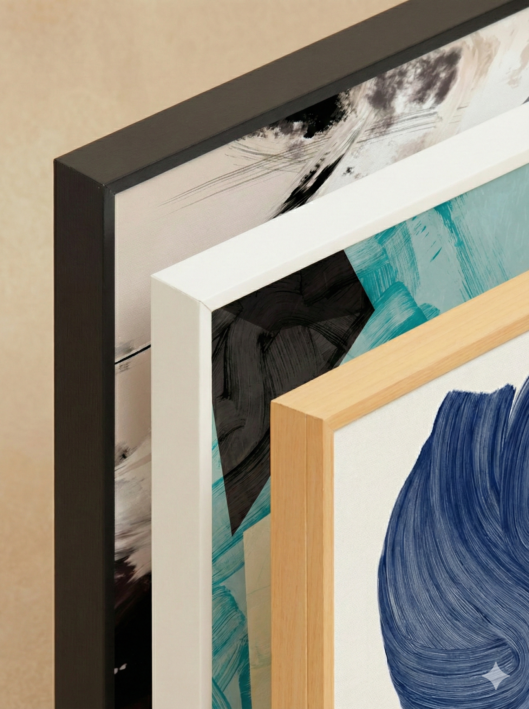 Canvas met houten lijst