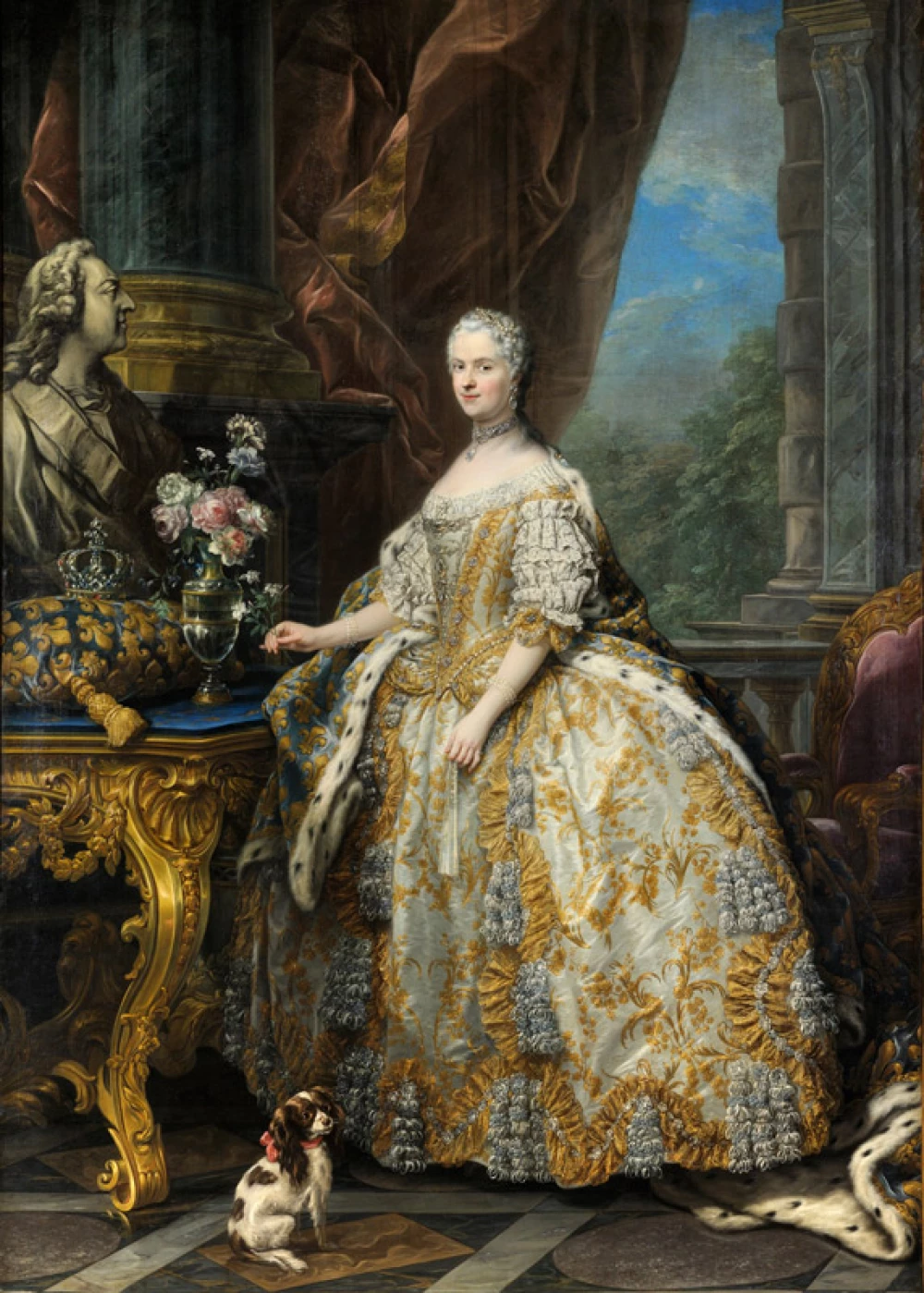 Marie Leszczynska, reine de France door Charles André van Loo