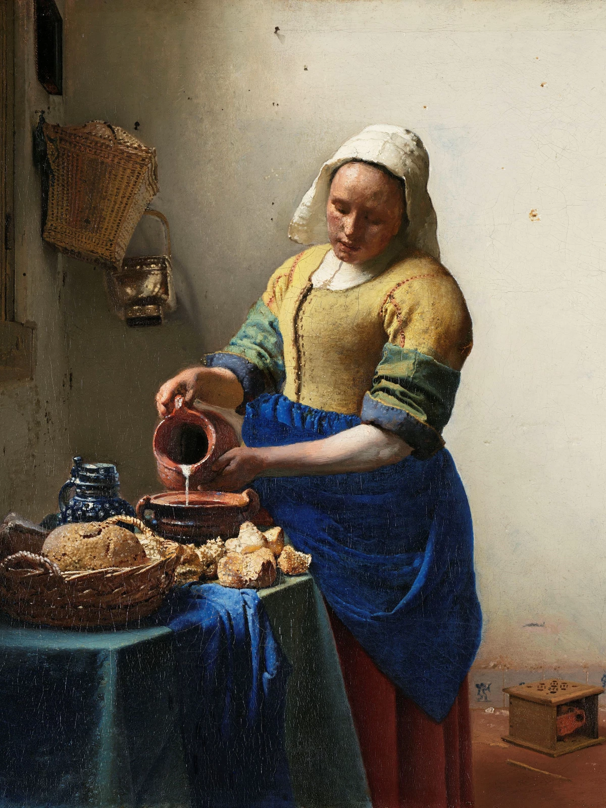 Het melkmeisje door Johannes Vermeer