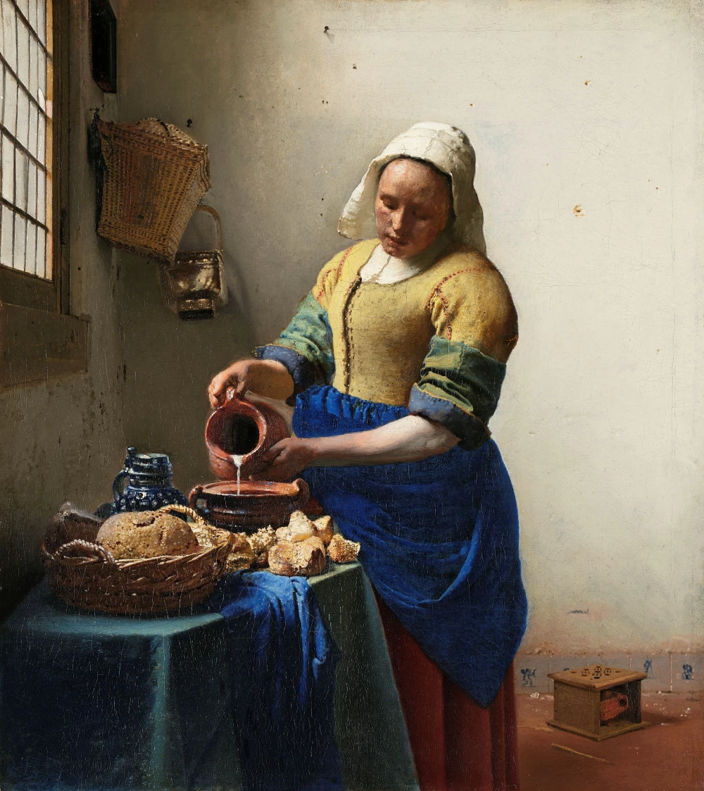 Het melkmeisje door Johannes Vermeer