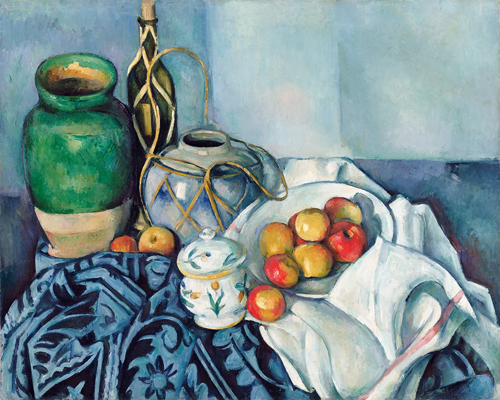 Nature morte avec pommes door Paul Cezanne