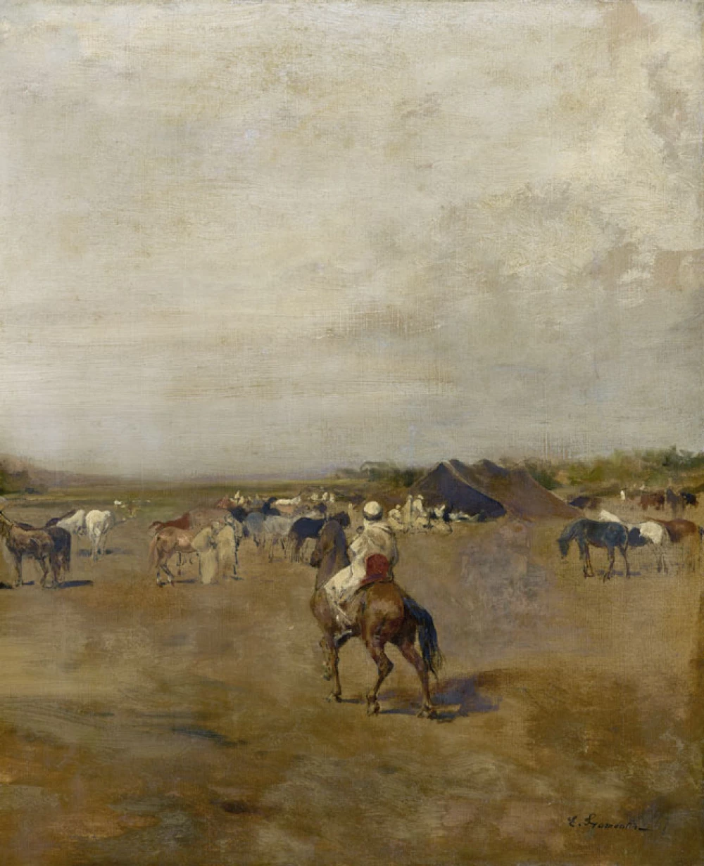 Arabian Encampment door Eugène Fromentin
